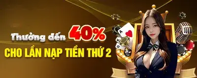 Nhatvip thưởng 40% lần nạp tiền thứ 2